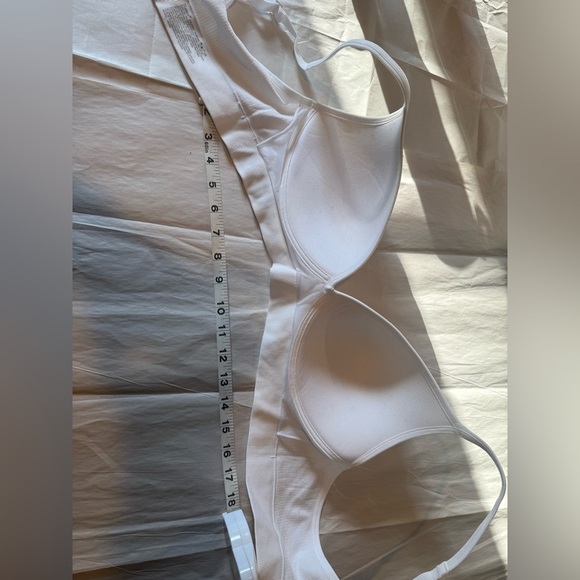Hanes Women's White Ribbed Bralette - Picture 3 of 7